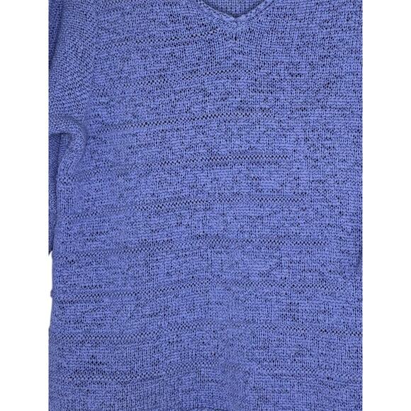 Habitat Tunic Sweater XL Open Knit 3/4 Sleeve Artsy Lagenlook Periwinkle - Picture 5 of 5